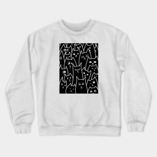 Cartoon Qute Cat Doodle / Cat illustration Crewneck Sweatshirt